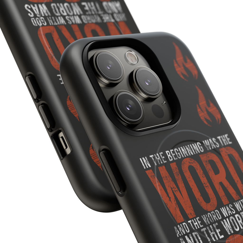 "The Word Was God" Refiner’s Fire Phone Case - Black Tough Magnetic Case