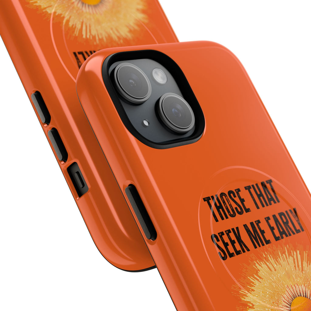 Seek Me Early—Tough Magnetic Cases (Orange)