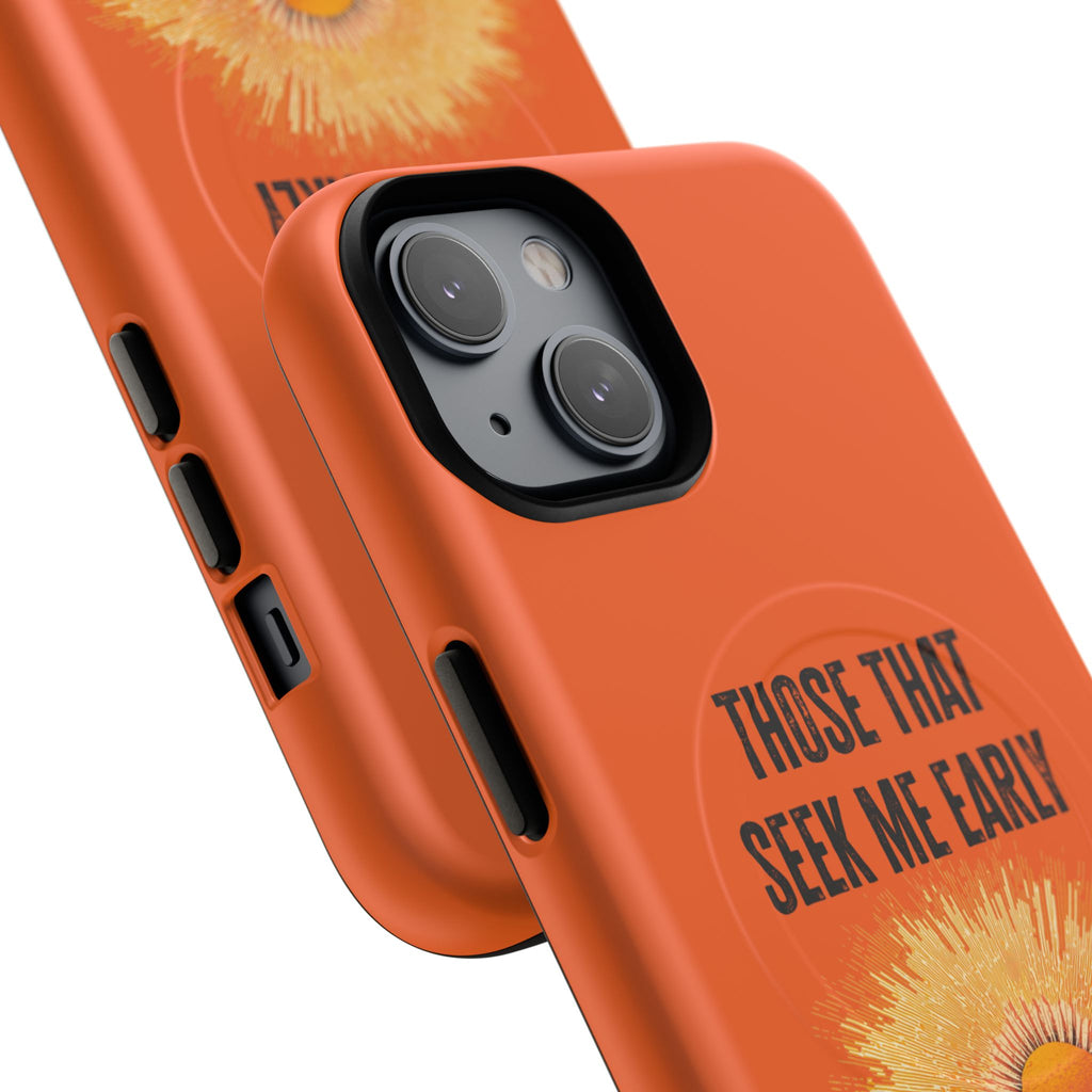 Seek Me Early—Tough Magnetic Cases (Orange)