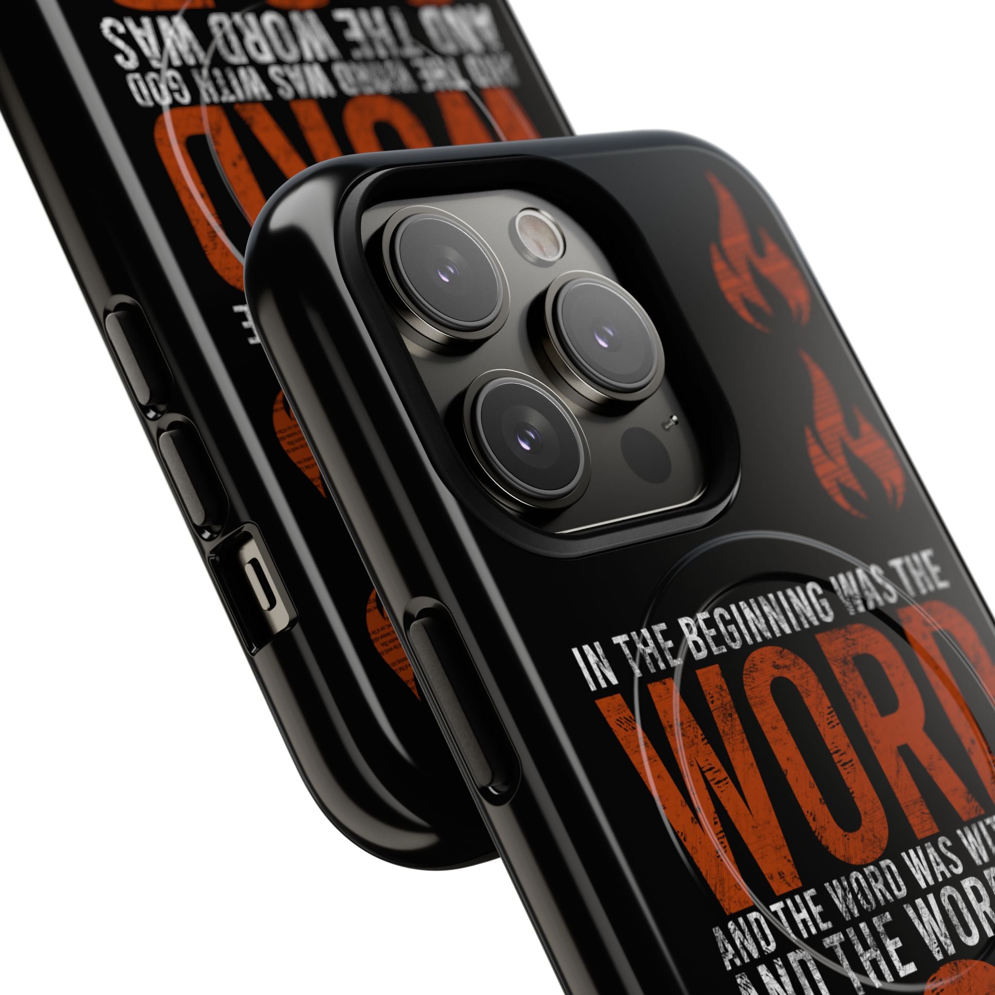 "The Word Was God" Refiner’s Fire Phone Case - Black Tough Magnetic Case