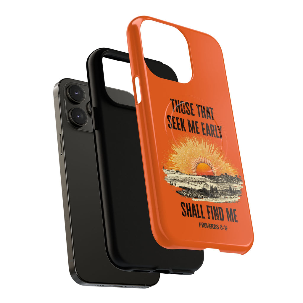 Seek Me Early—Tough Magnetic Cases (Orange)