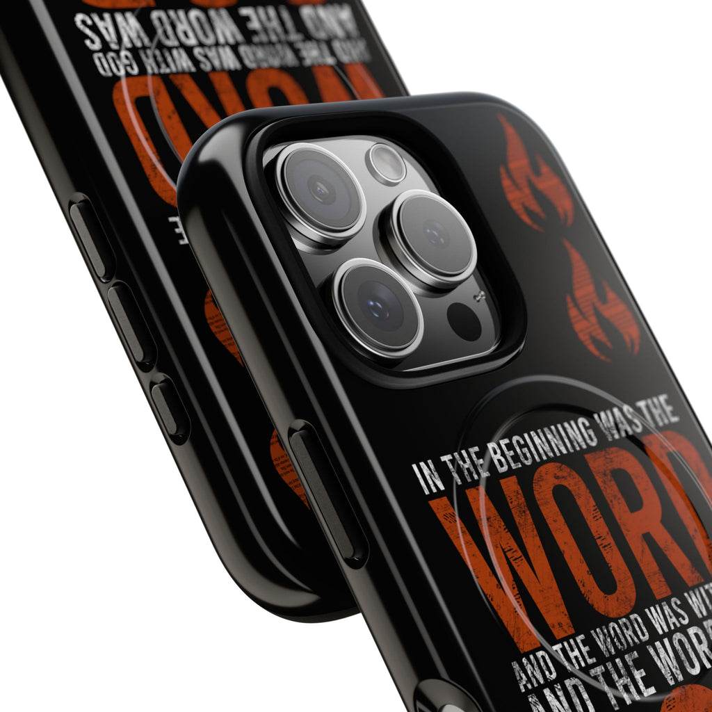 "The Word Was God" Refiner’s Fire Phone Case - Black Tough Magnetic Case