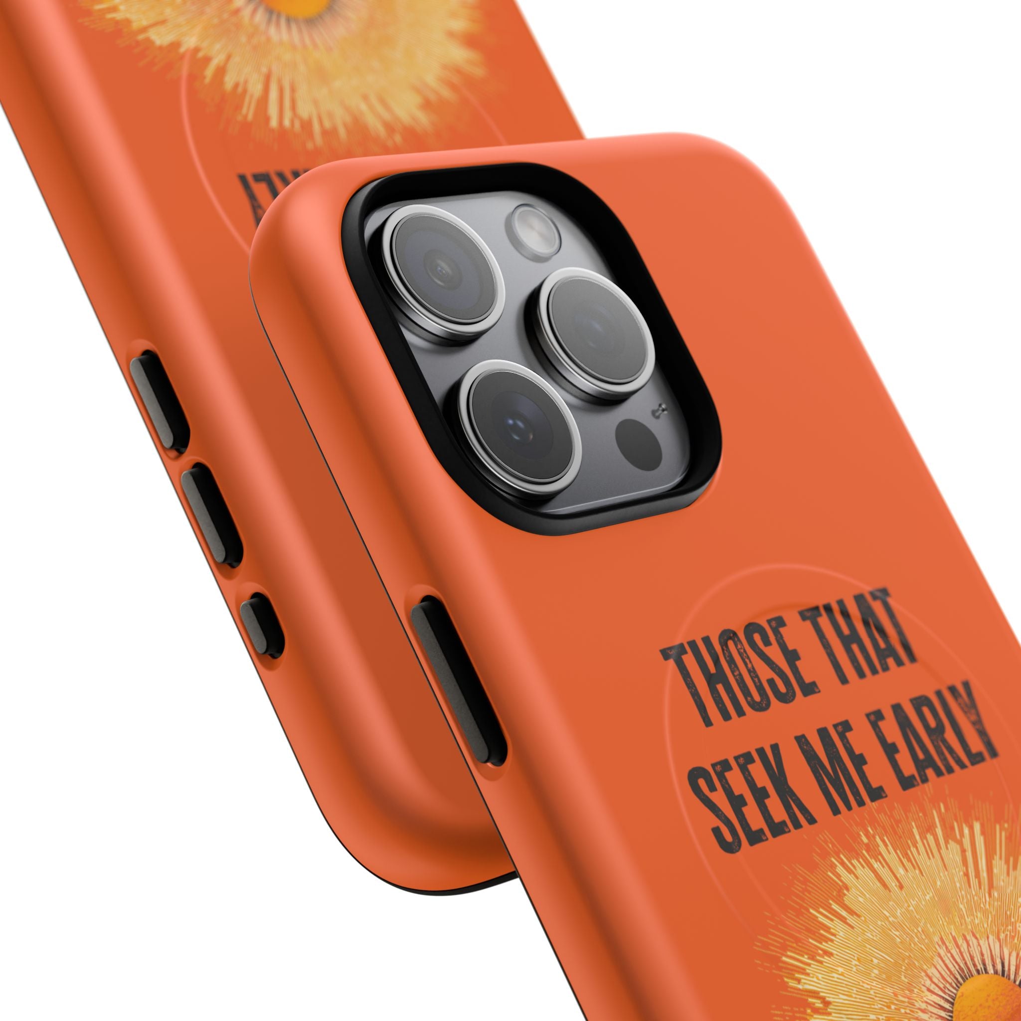Seek Me Early—Tough Magnetic Cases (Orange)