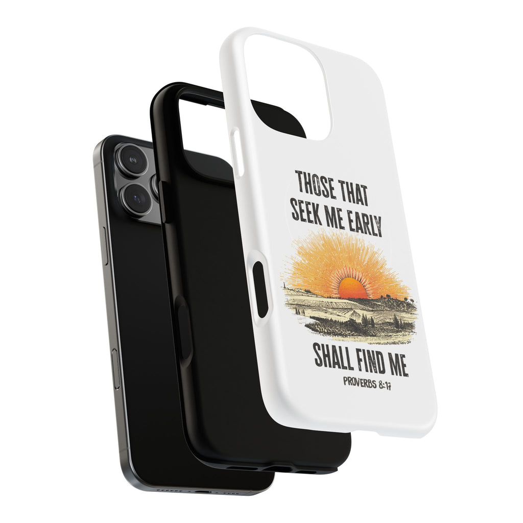 Seek Me Early—Tough Magnetic Cases (White)
