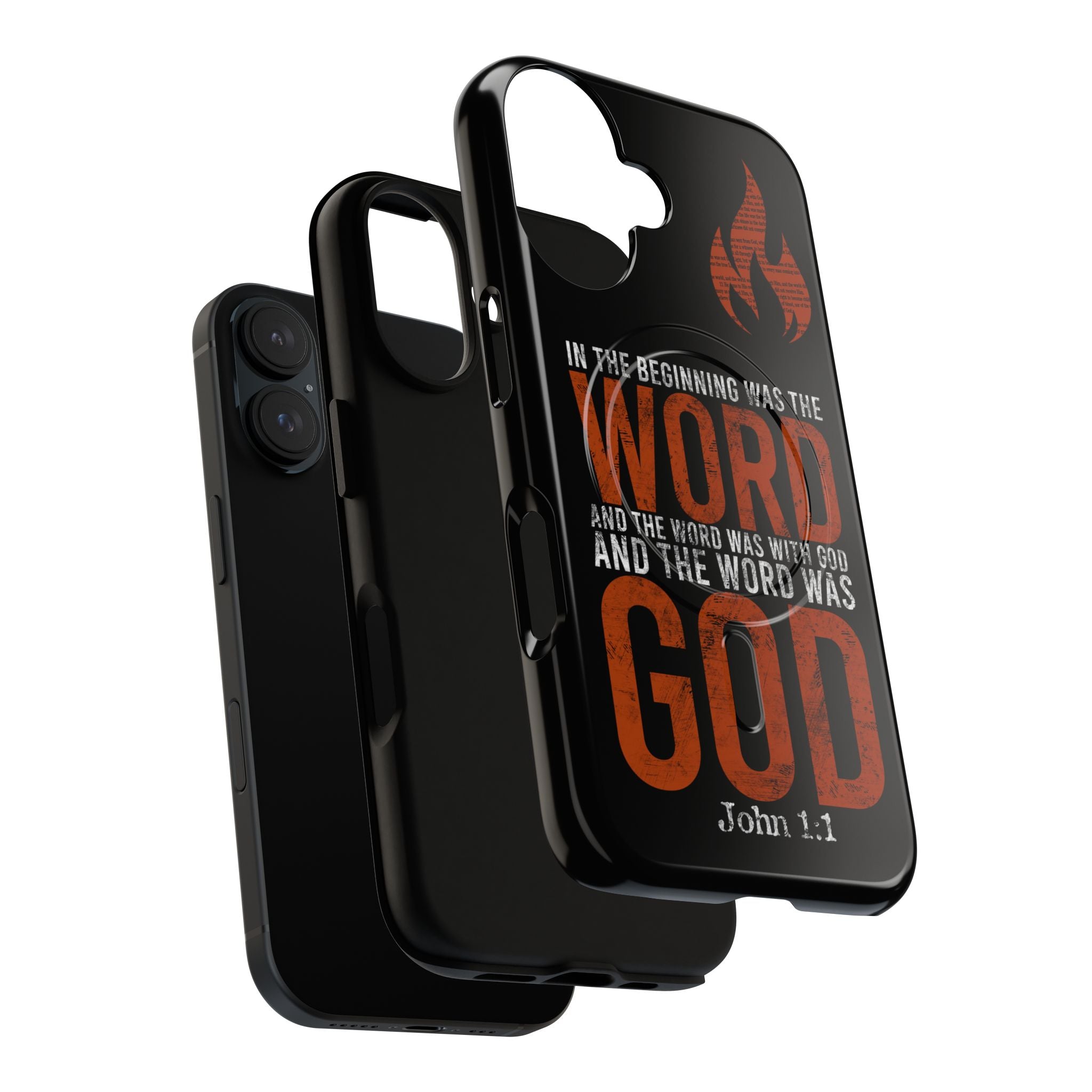 "The Word Was God" Refiner’s Fire Phone Case - Black Tough Magnetic Case