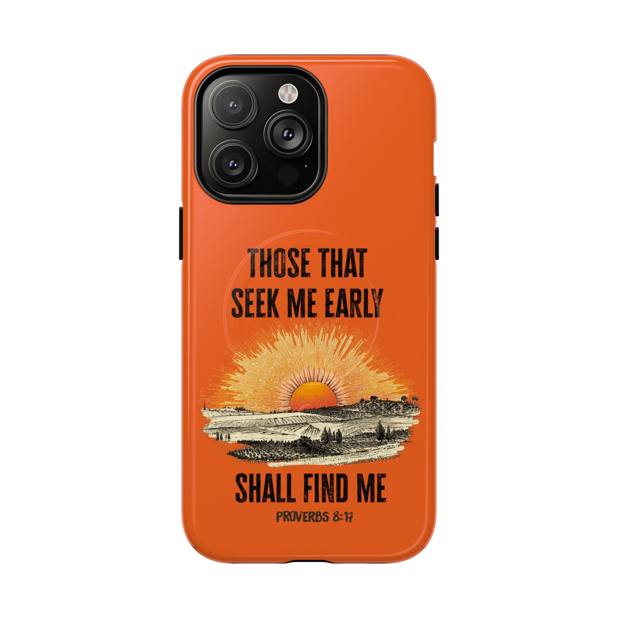 Seek Me Early—Tough Magnetic Cases (Orange)