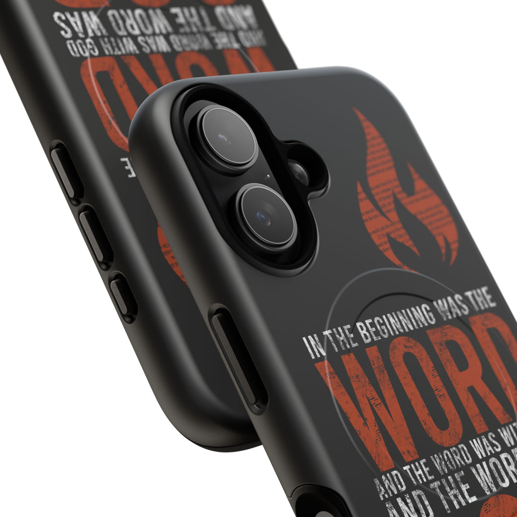 "The Word Was God" Refiner’s Fire Phone Case - Black Tough Magnetic Case