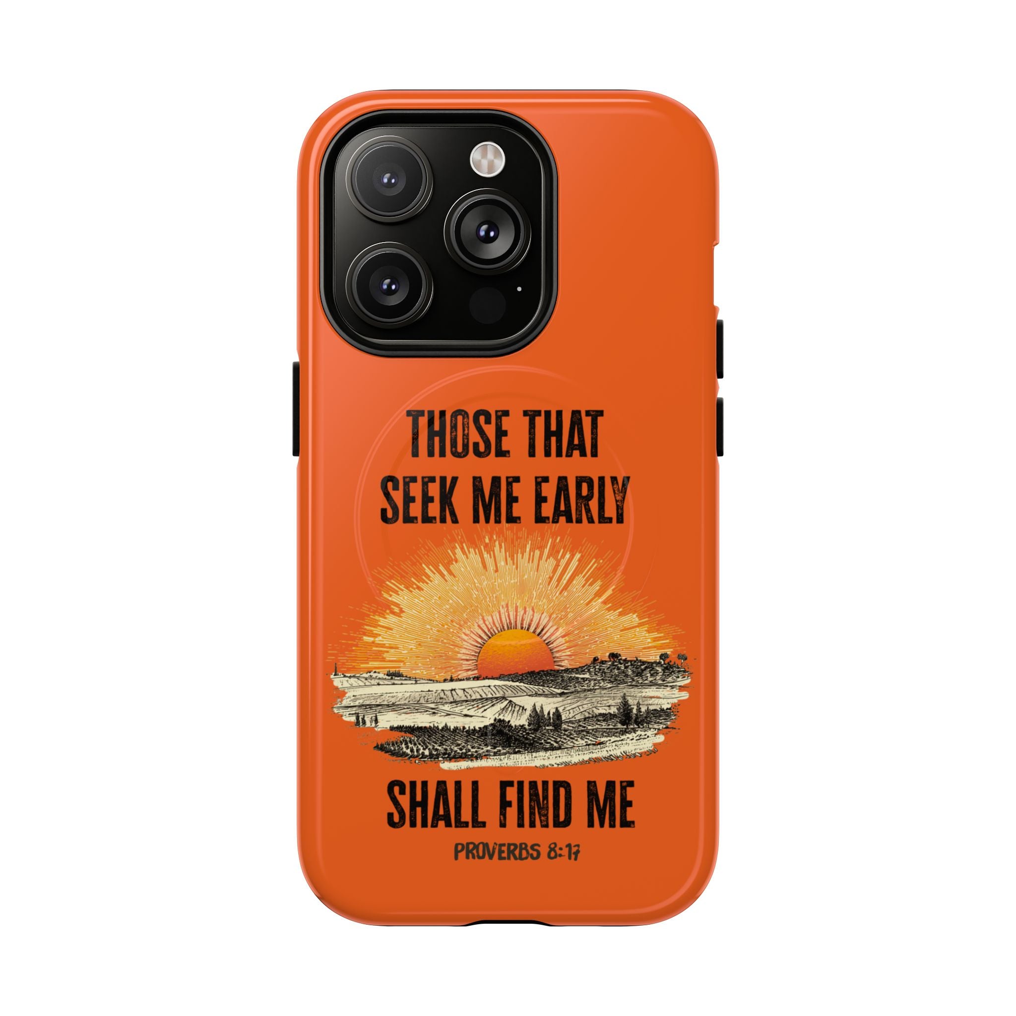 Seek Me Early—Tough Magnetic Cases (Orange)