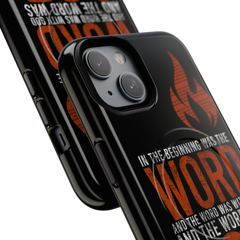 "The Word Was God" Refiner’s Fire Phone Case - Black Tough Magnetic Case