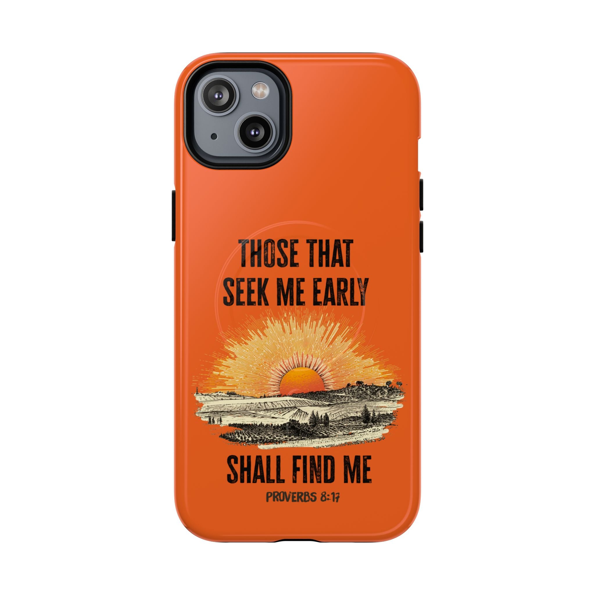 Seek Me Early—Tough Magnetic Cases (Orange)