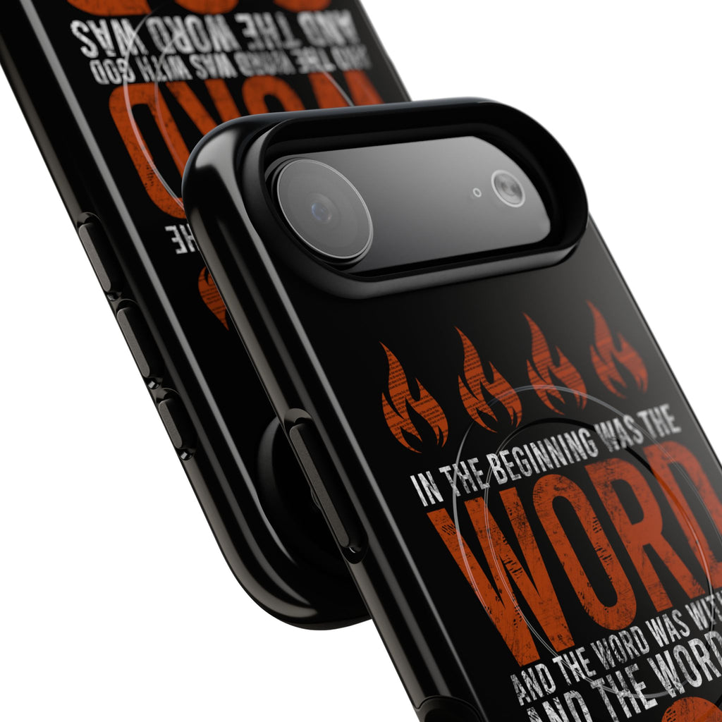 "The Word Was God" Refiner’s Fire Phone Case - Black Tough Magnetic Case