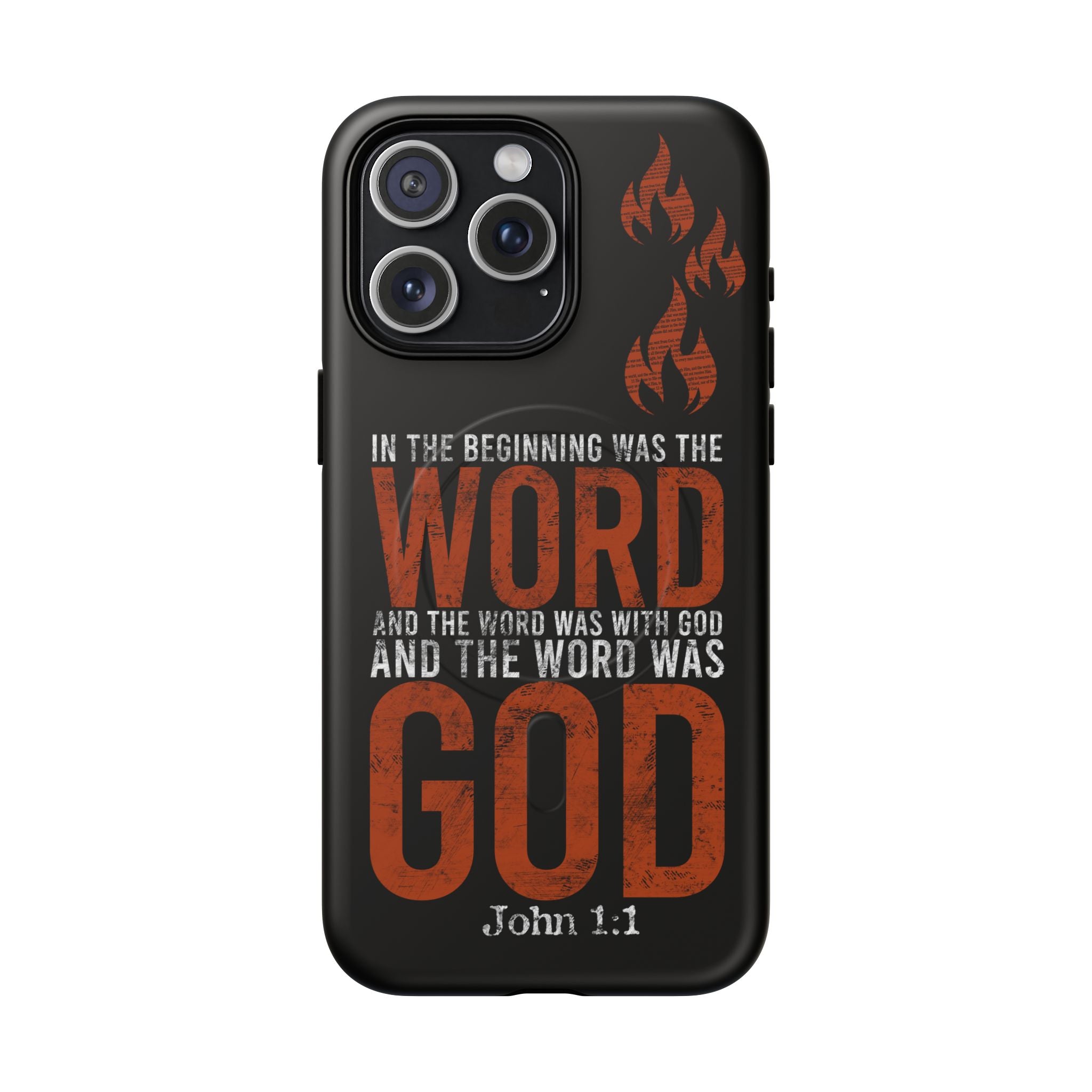 "The Word Was God" Refiner’s Fire Phone Case - Black Tough Magnetic Case