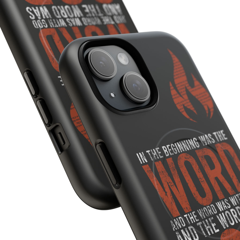 "The Word Was God" Refiner’s Fire Phone Case - Black Tough Magnetic Case