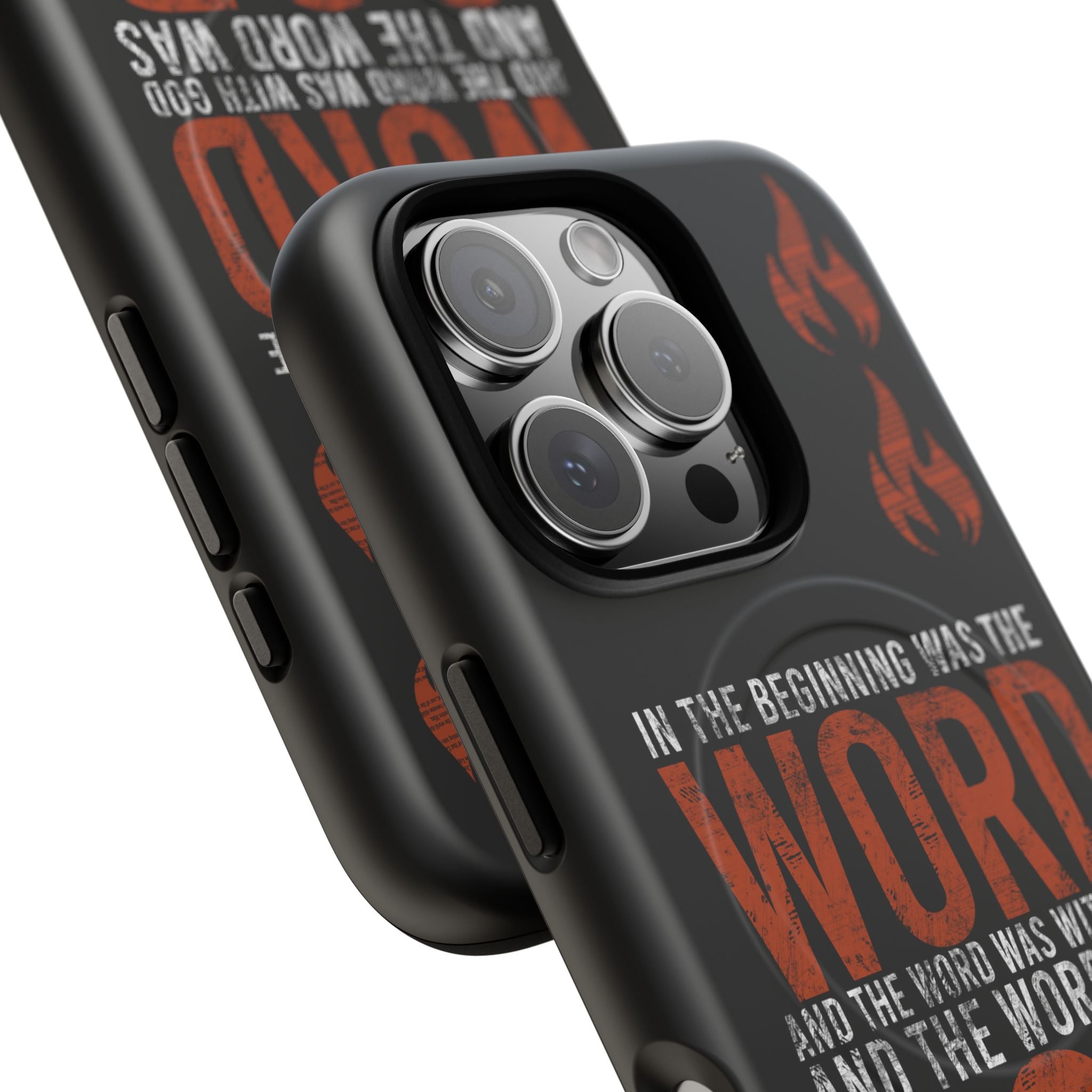 "The Word Was God" Refiner’s Fire Phone Case - Black Tough Magnetic Case