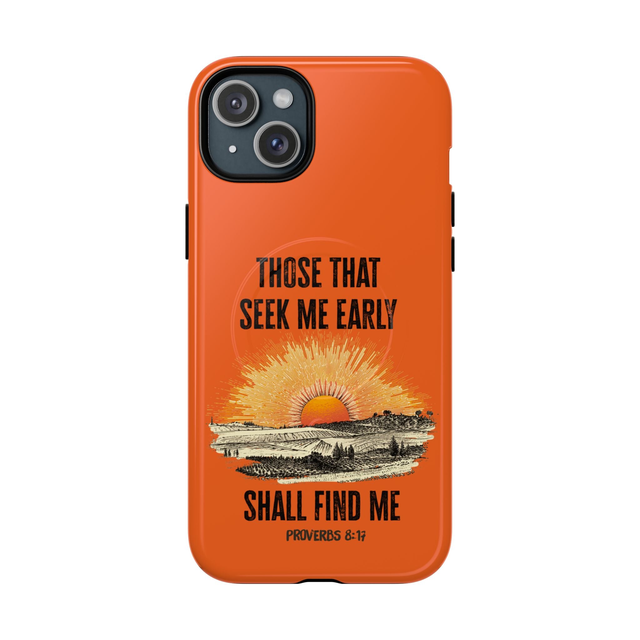 Seek Me Early—Tough Magnetic Cases (Orange)