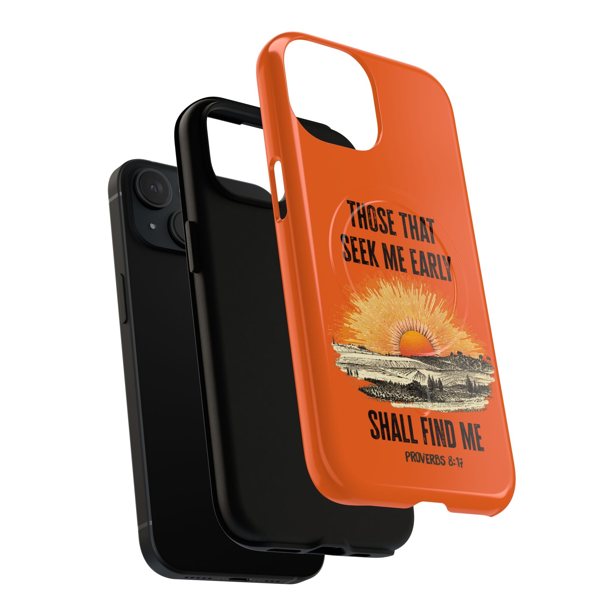 Seek Me Early—Tough Magnetic Cases (Orange)