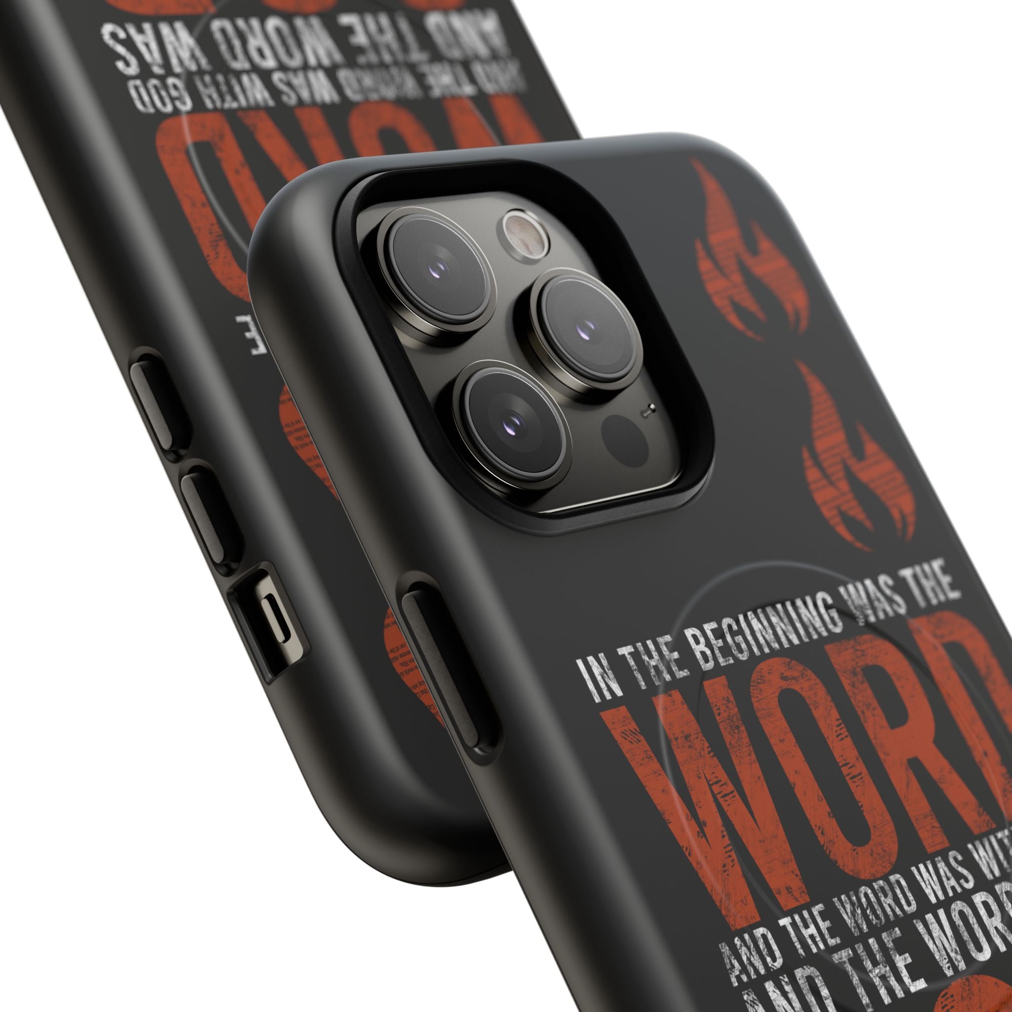 "The Word Was God" Refiner’s Fire Phone Case - Black Tough Magnetic Case