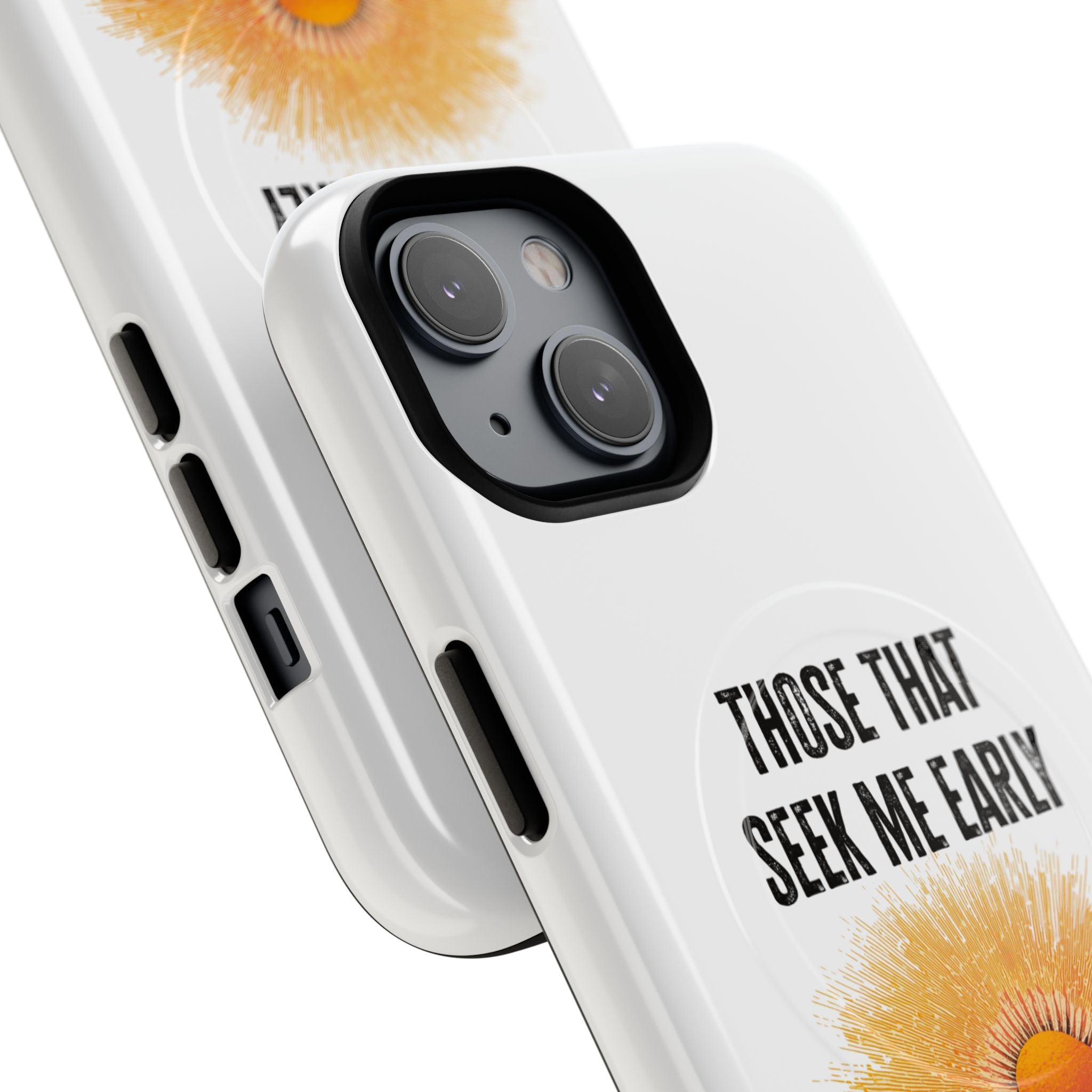 Seek Me Early—Tough Magnetic Cases (White)