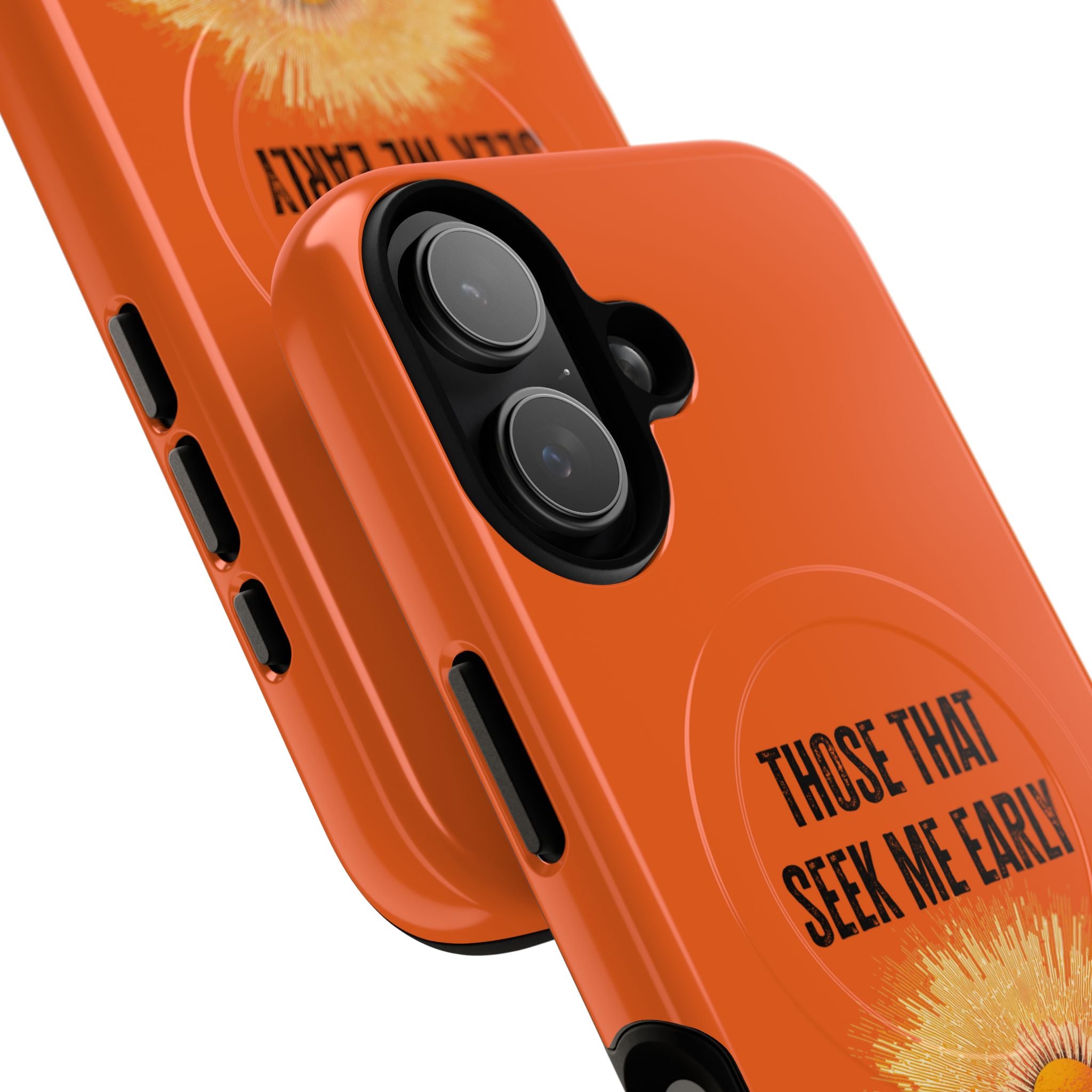 Seek Me Early—Tough Magnetic Cases (Orange)