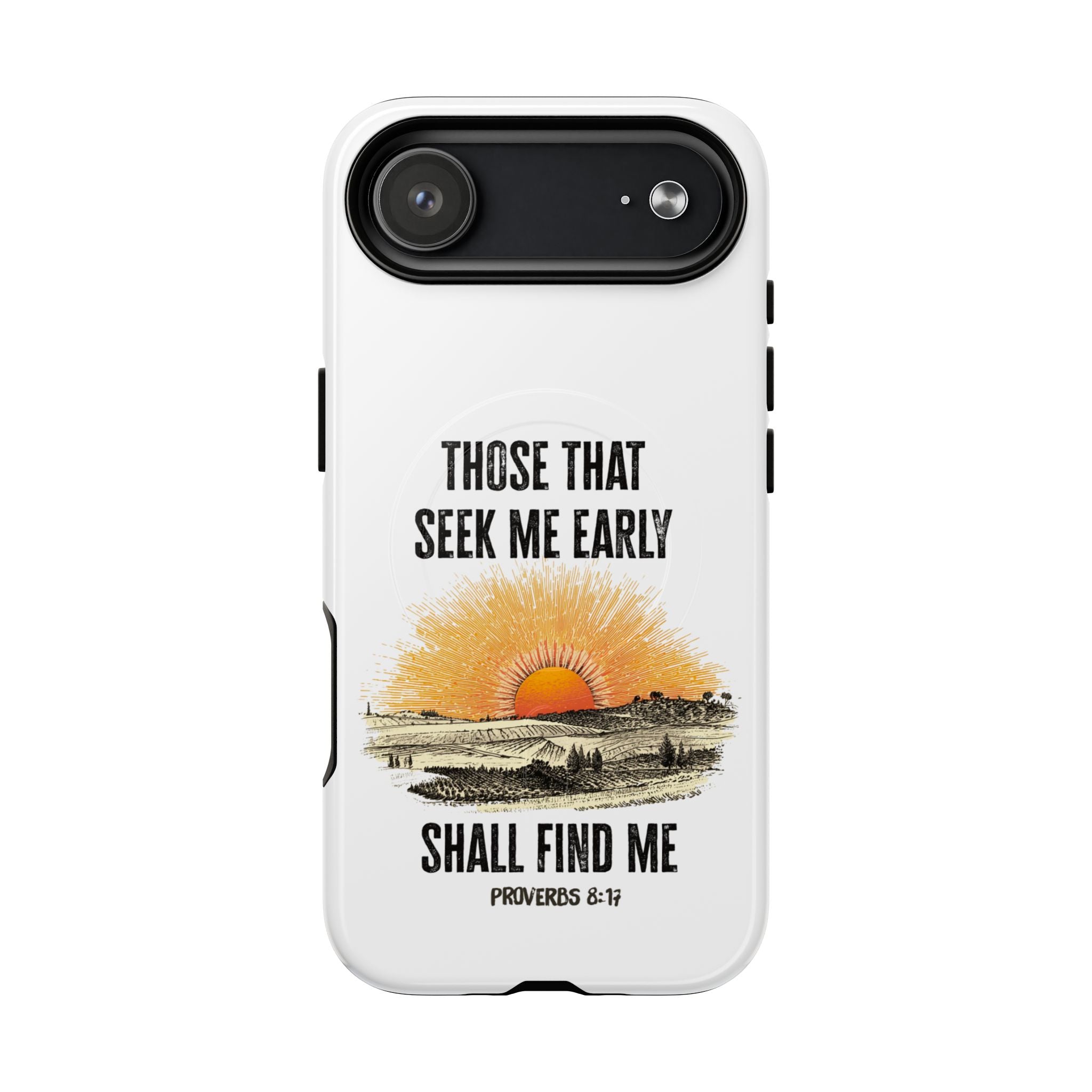 Seek Me Early—Tough Magnetic Cases (White)