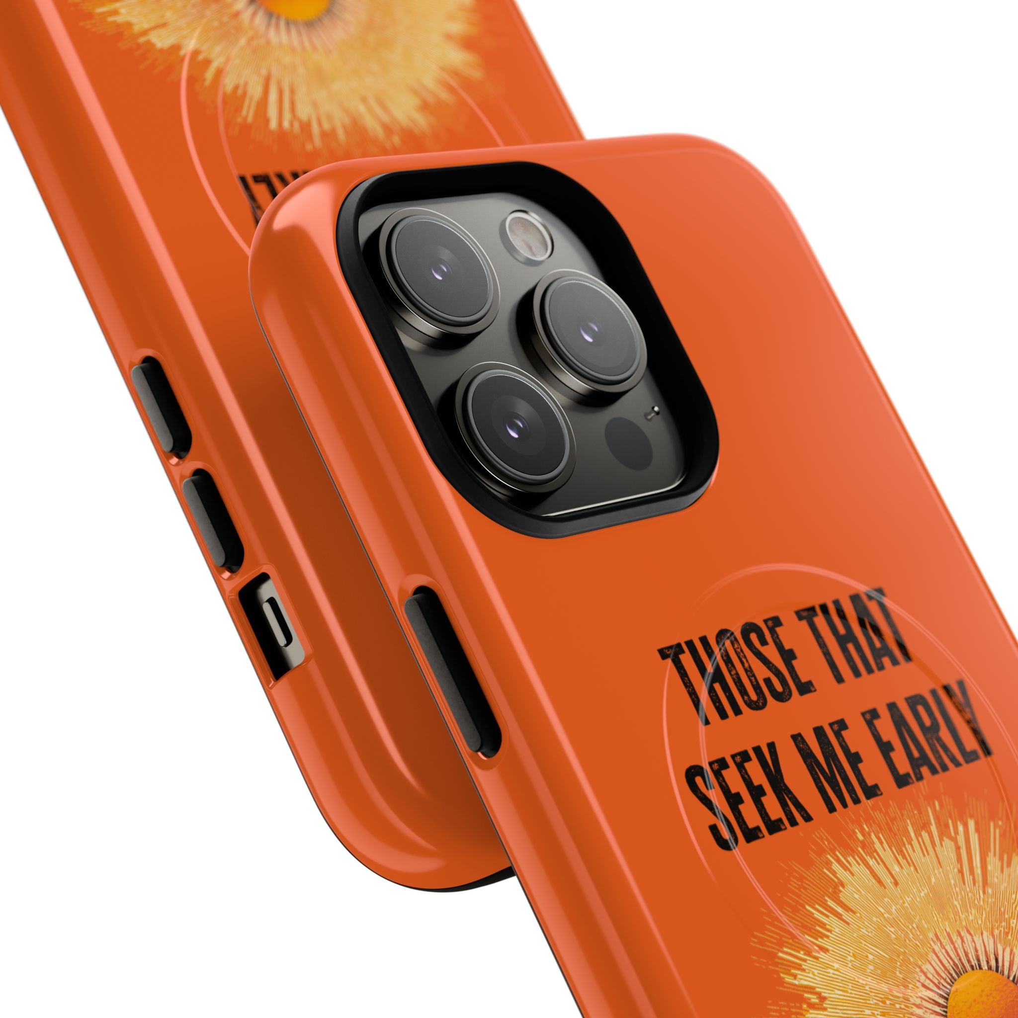 Seek Me Early—Tough Magnetic Cases (Orange)