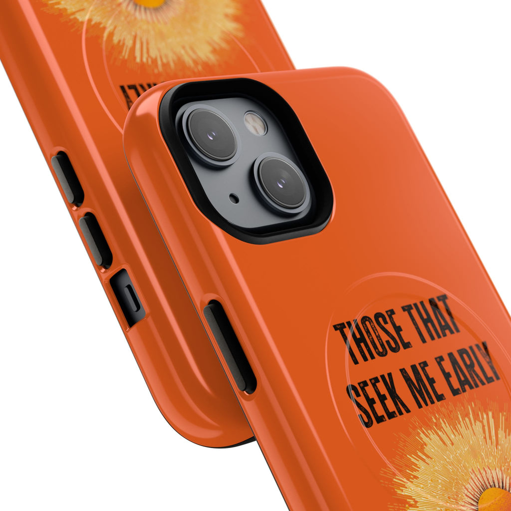 Seek Me Early—Tough Magnetic Cases (Orange)