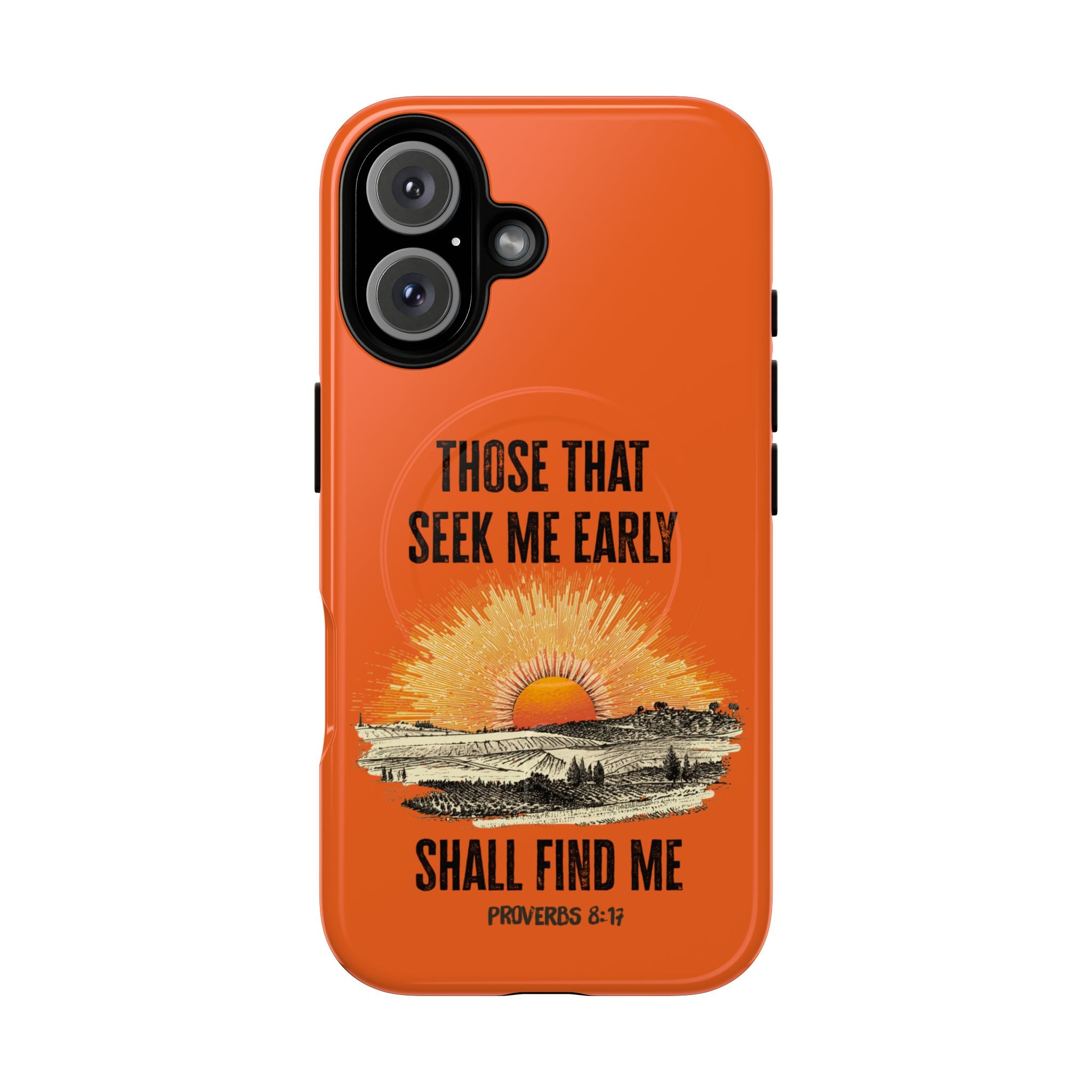 Seek Me Early—Tough Magnetic Cases (Orange)
