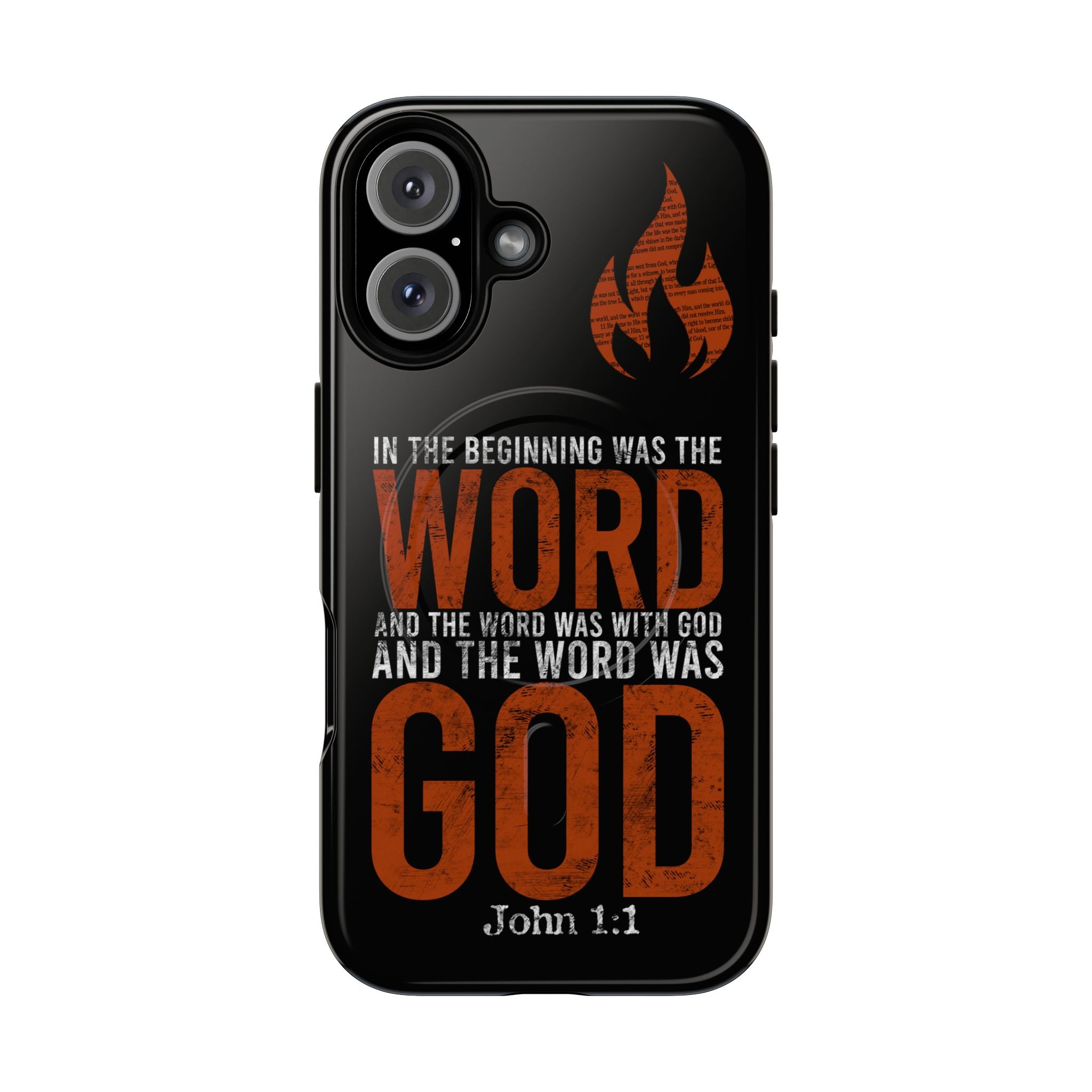 "The Word Was God" Refiner’s Fire Phone Case - Black Tough Magnetic Case