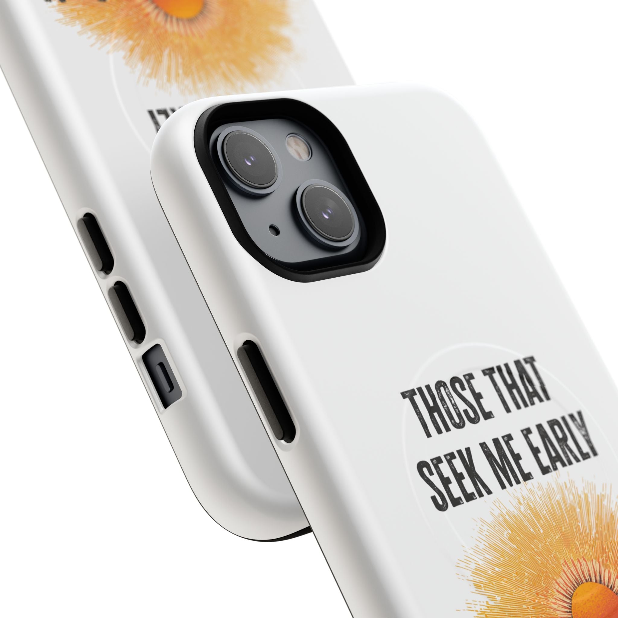 Seek Me Early—Tough Magnetic Cases (White)