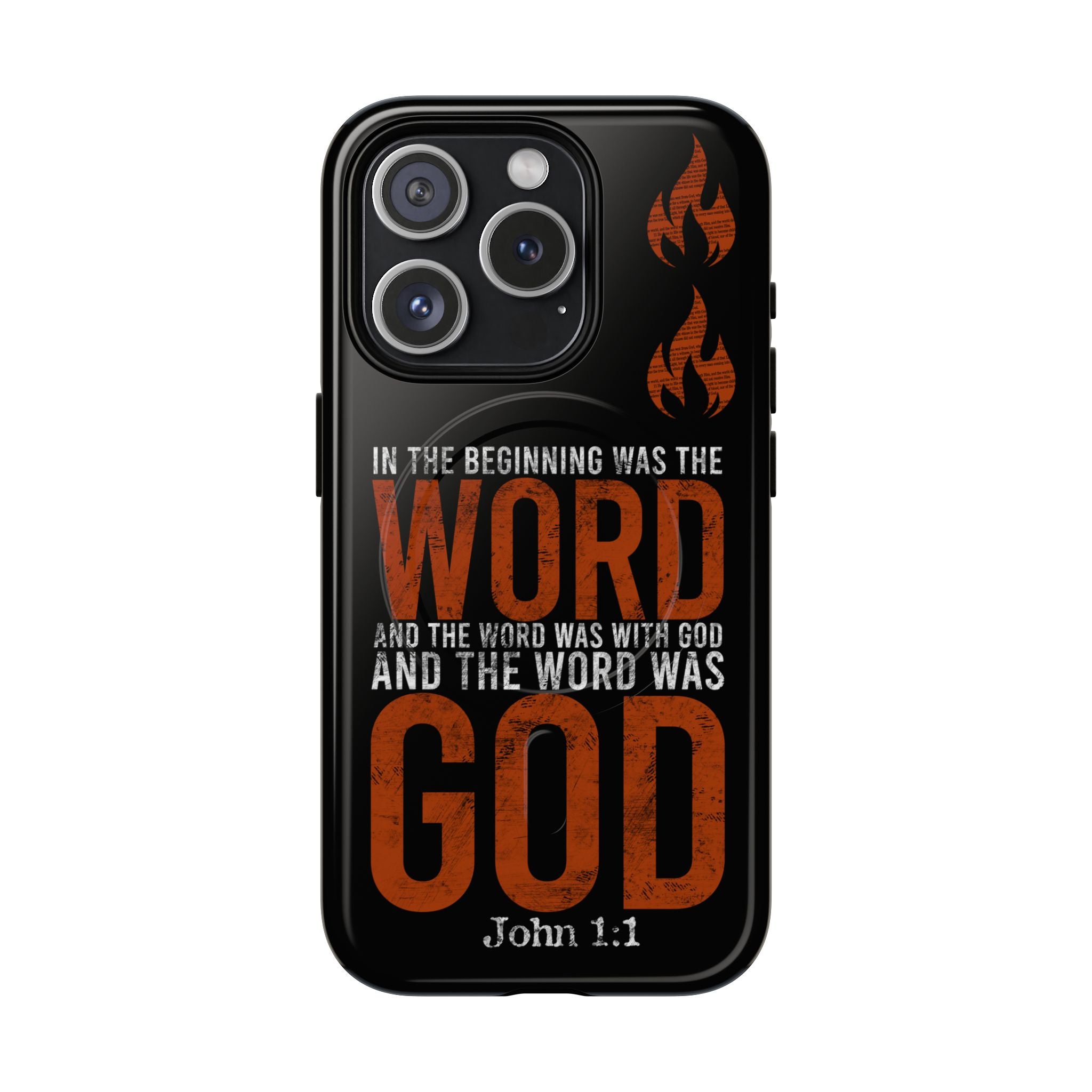"The Word Was God" Refiner’s Fire Phone Case - Black Tough Magnetic Case