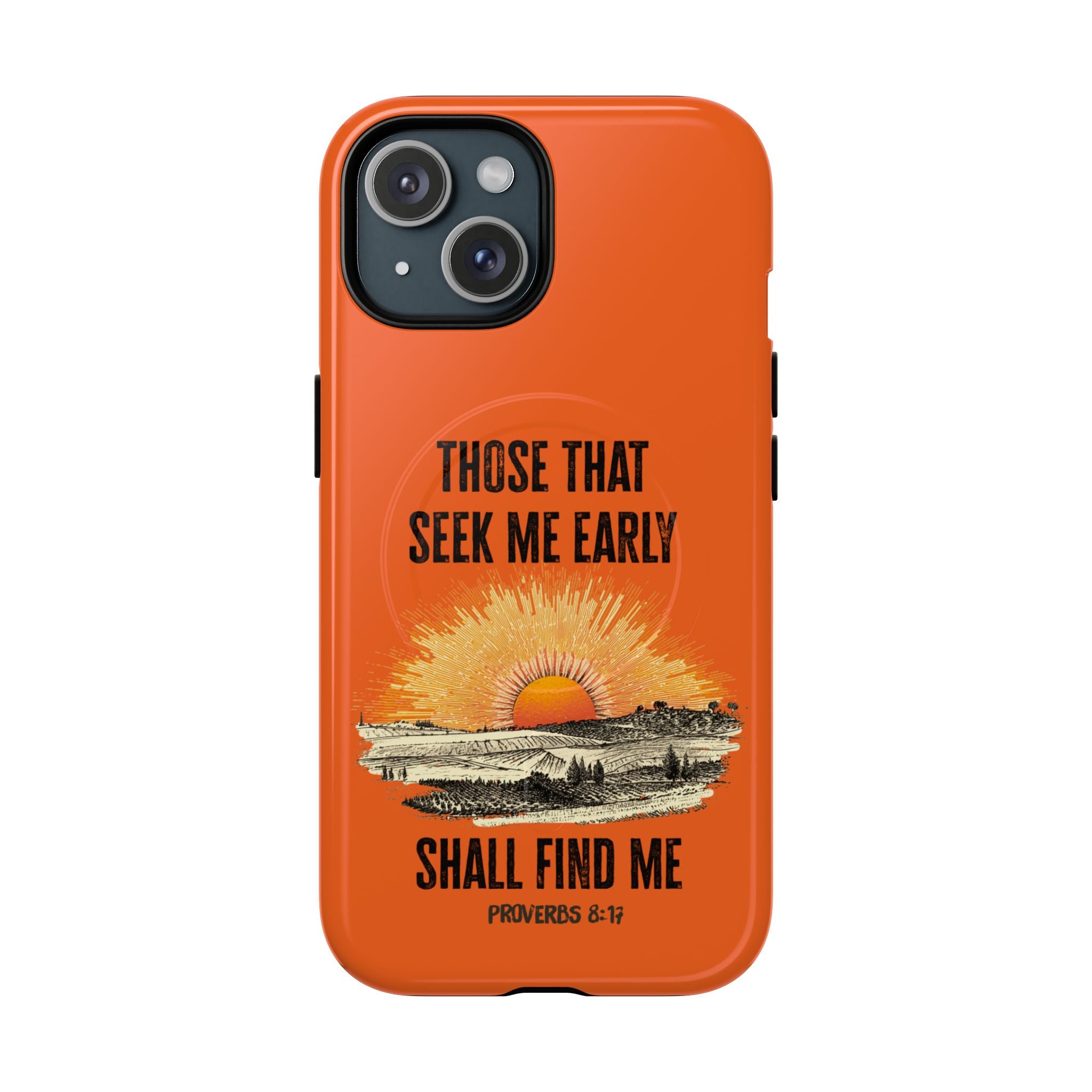 Seek Me Early—Tough Magnetic Cases (Orange)