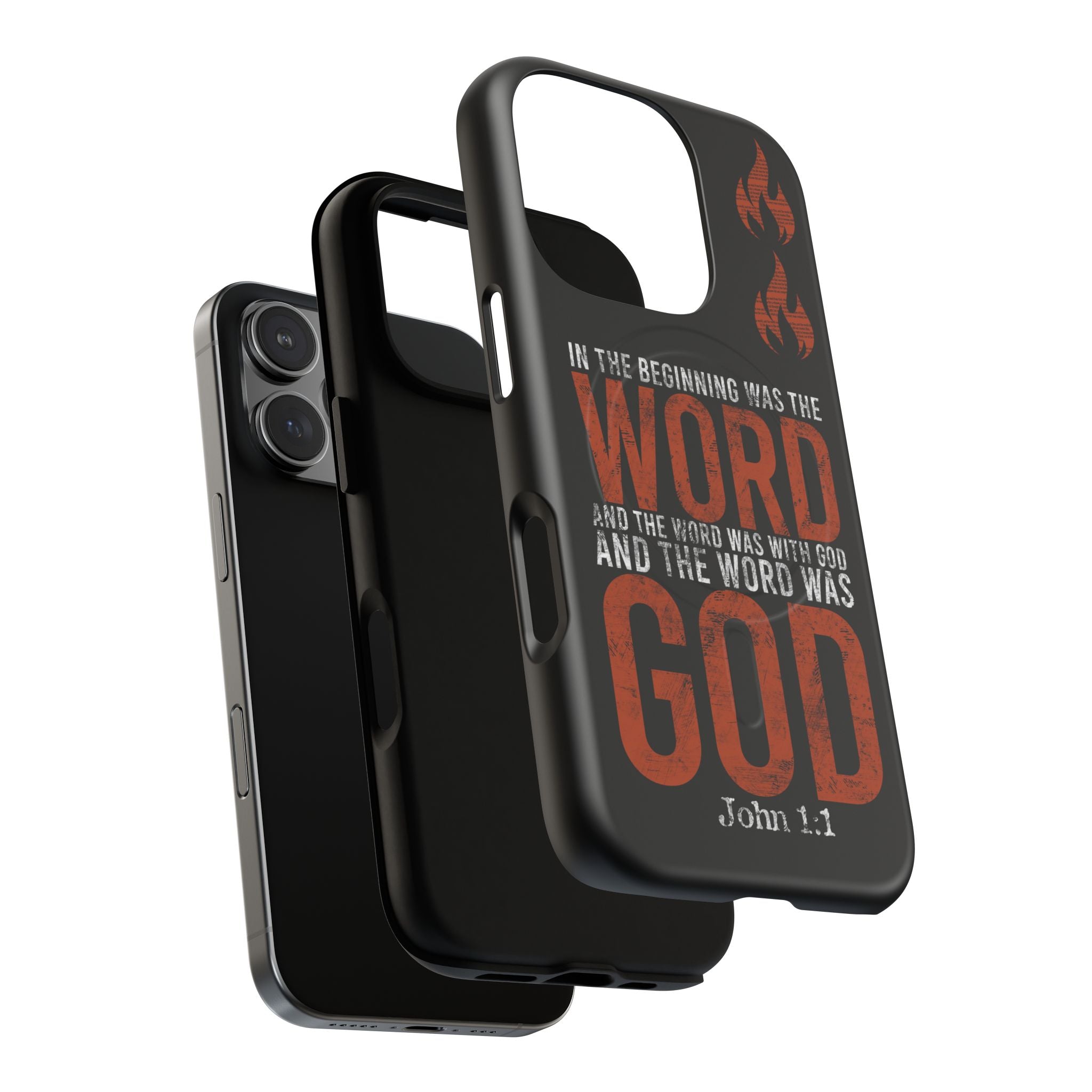 "The Word Was God" Refiner’s Fire Phone Case - Black Tough Magnetic Case