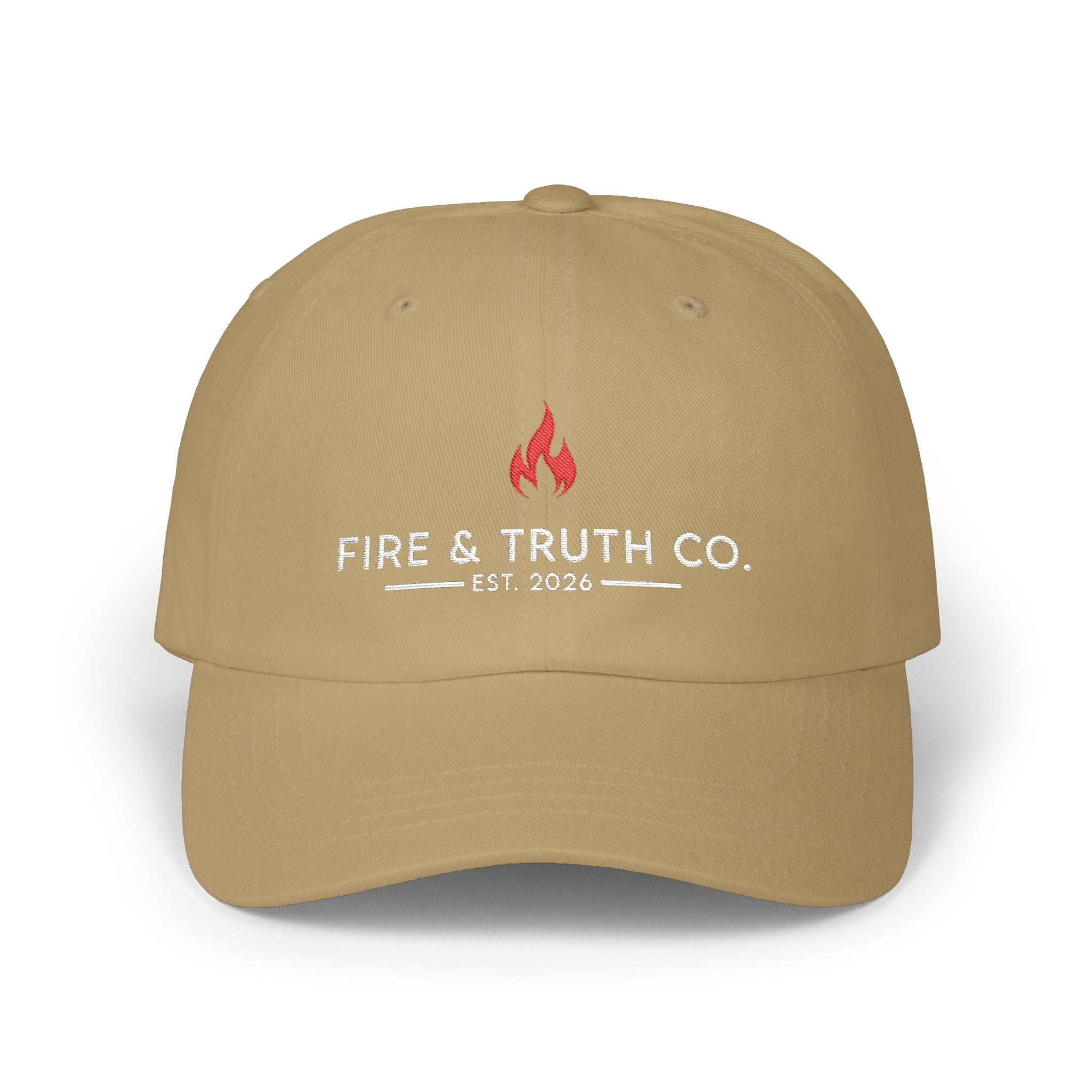 Fire + Truth Dad Cap (Yupoong 6245CM) | Embroidered Christian Hat
