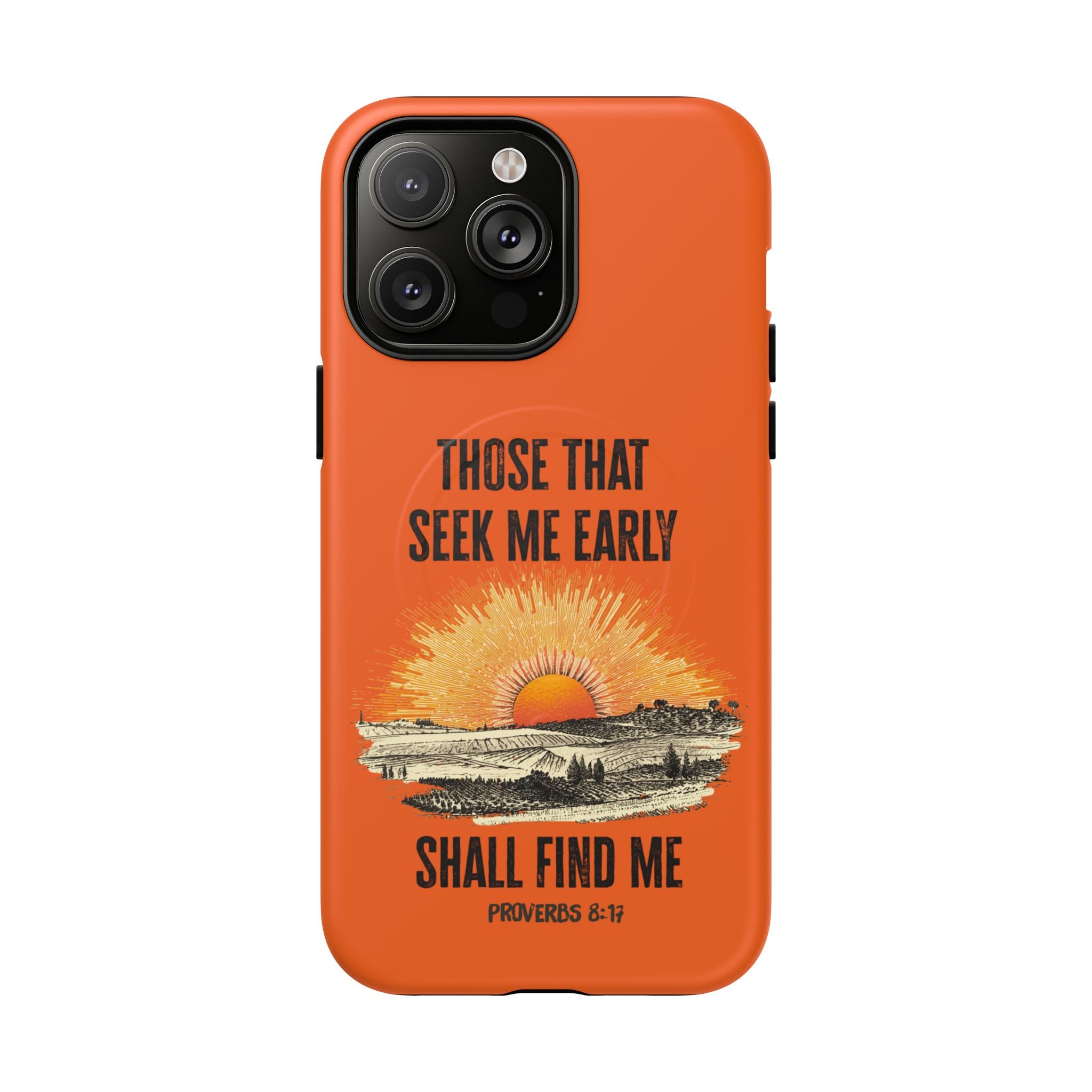 Seek Me Early—Tough Magnetic Cases (Orange)