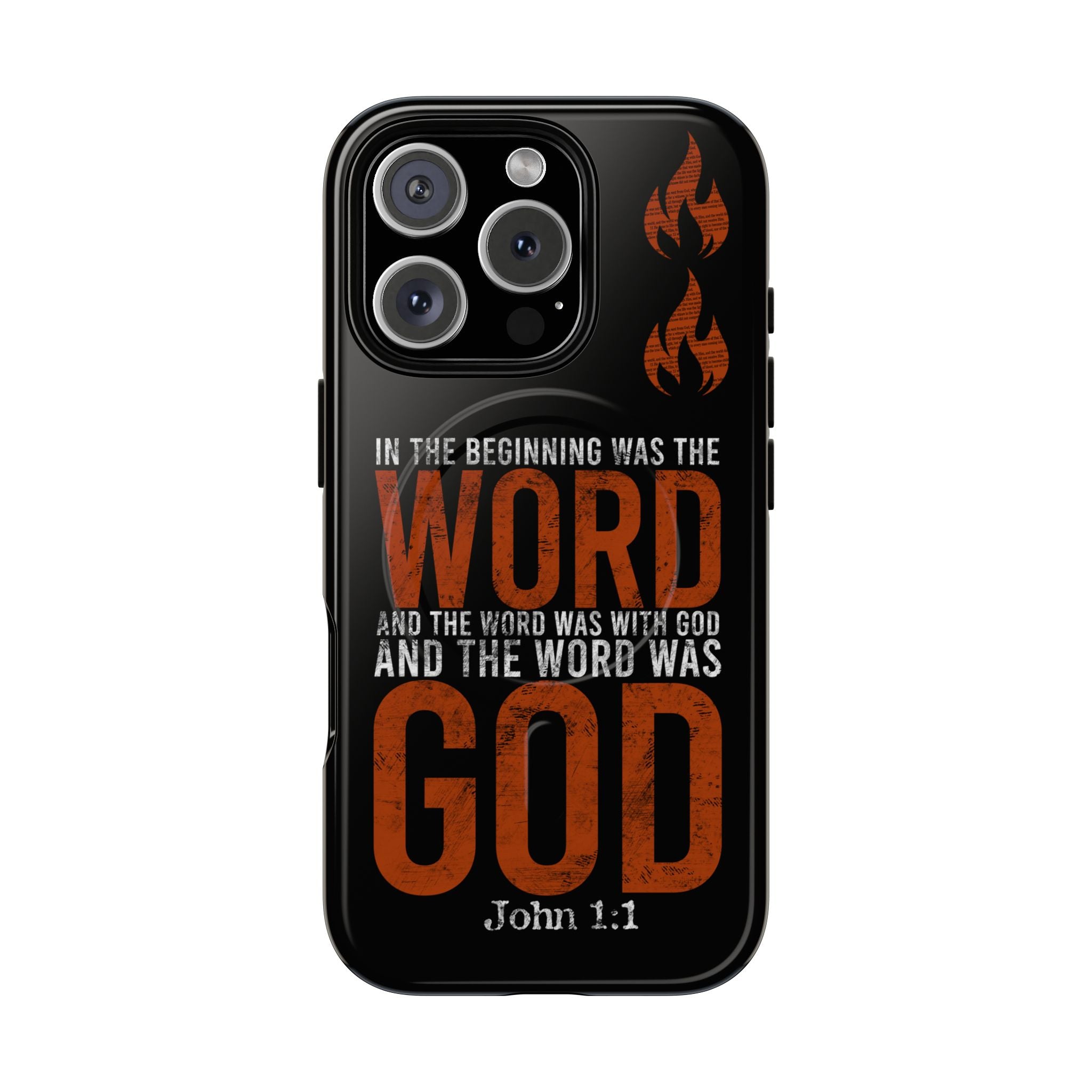 "The Word Was God" Refiner’s Fire Phone Case - Black Tough Magnetic Case