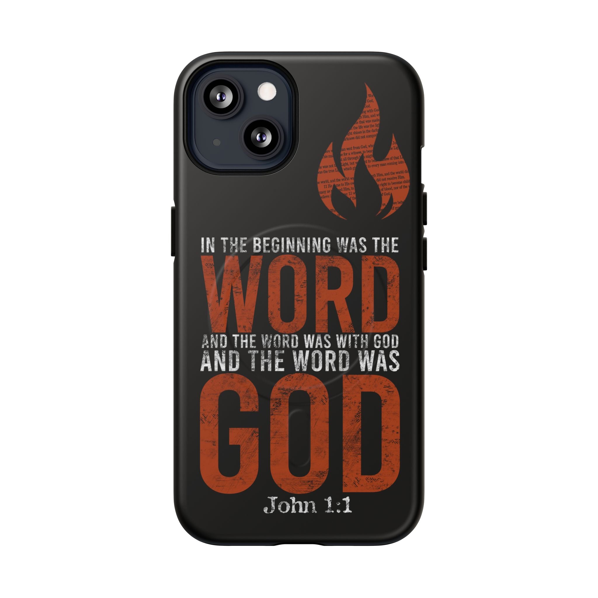 "The Word Was God" Refiner’s Fire Phone Case - Black Tough Magnetic Case