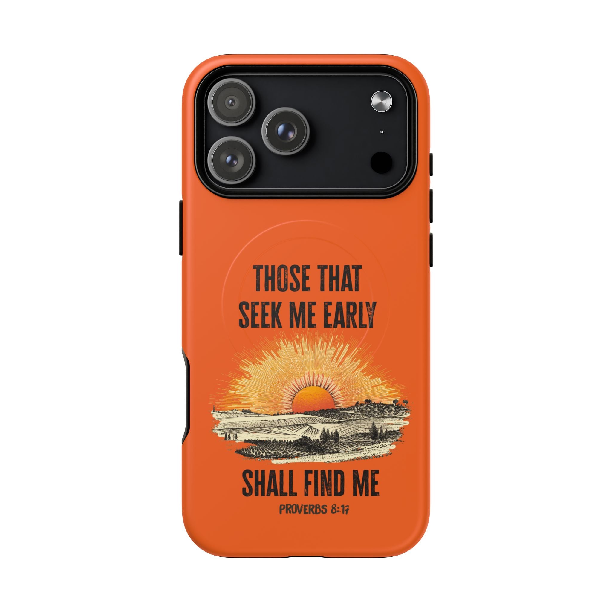 Seek Me Early—Tough Magnetic Cases (Orange)