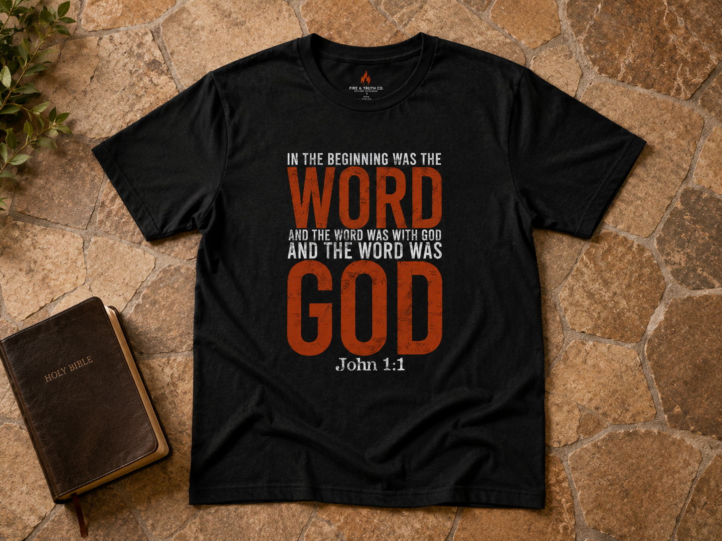 In the Beginning Was the Word T-Shirt – John 1:1 (Refining Fire)